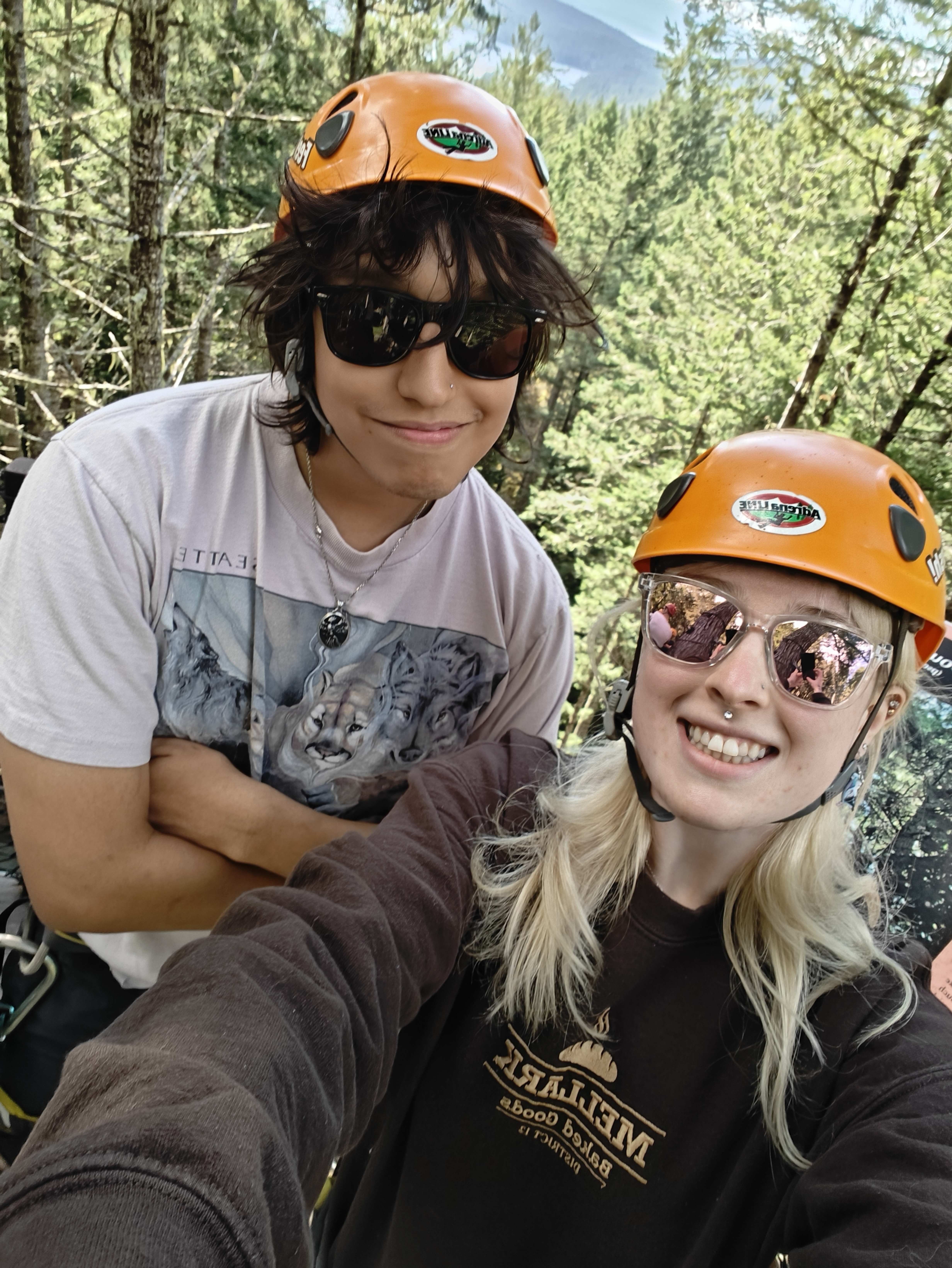 Me and my partner at Andreni-line zipline